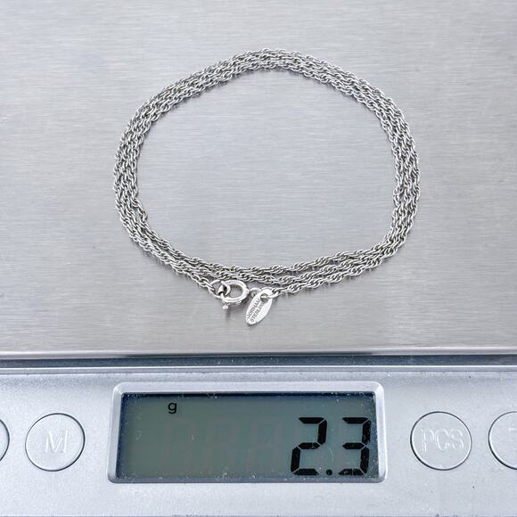 Gorham Cable Link Chain Necklace | Vintage Sterling Silver 925 | 18" - Picture 4 of 4